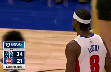 开云体育-活塞首节21-34落后奇才，全队整节投篮21投仅6中